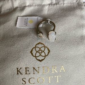 Kendra Scott Pryde Silver Ring In Iridescent Drusy S/M